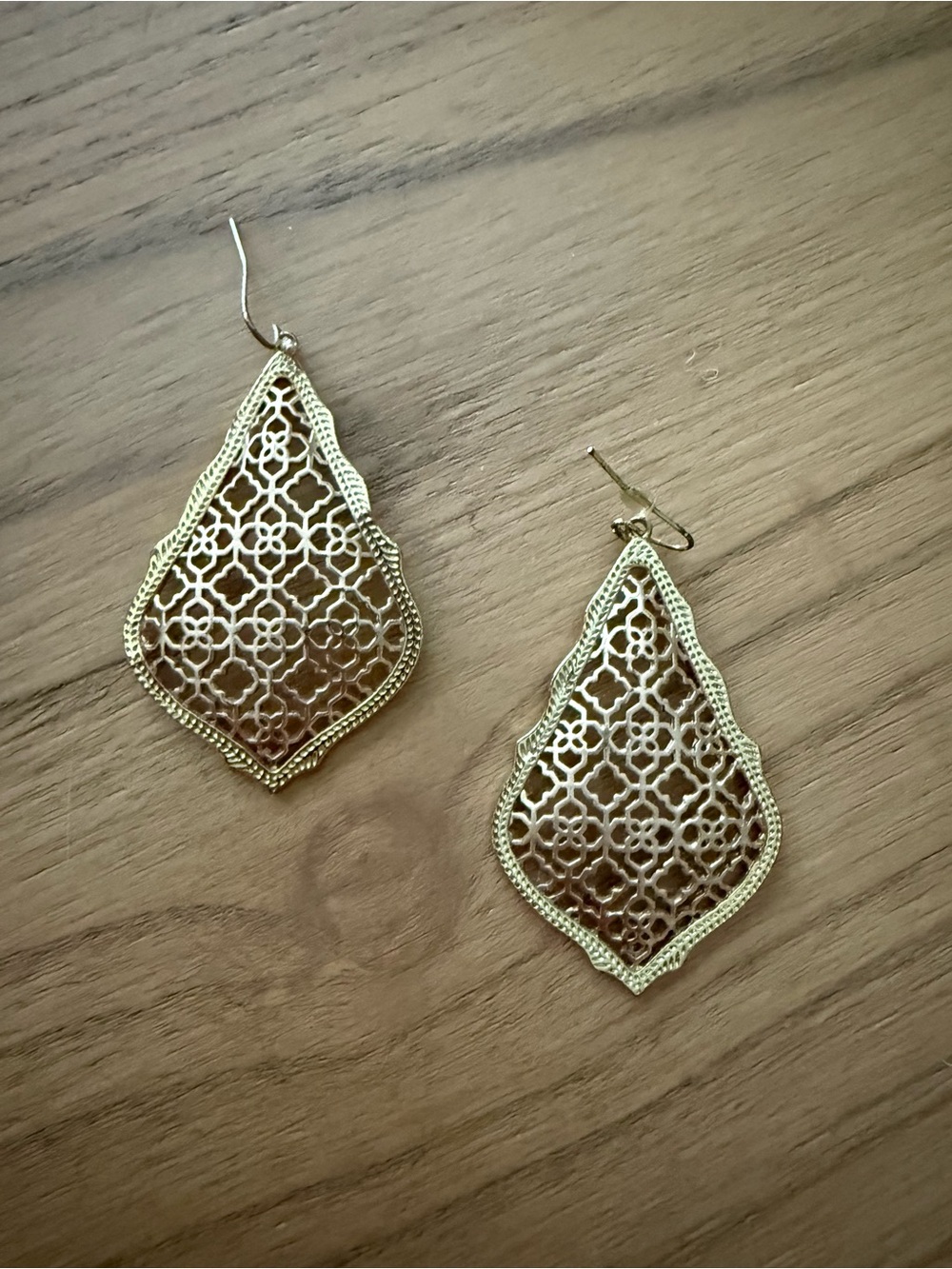 Kendra Scott Adair Gold Rose/Gold Filigree Drop Earrings